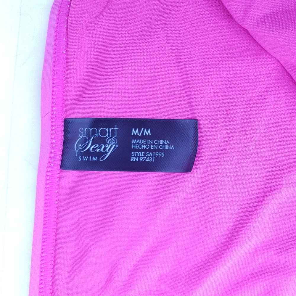 new Pink Bikini Bottom Ties Ring Rose Sequins Smart & Sexy medium 8 10 Barbie - Picture 3 of 5